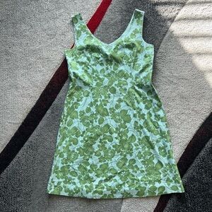 Garnet Hill Leaf Print Shift Dress